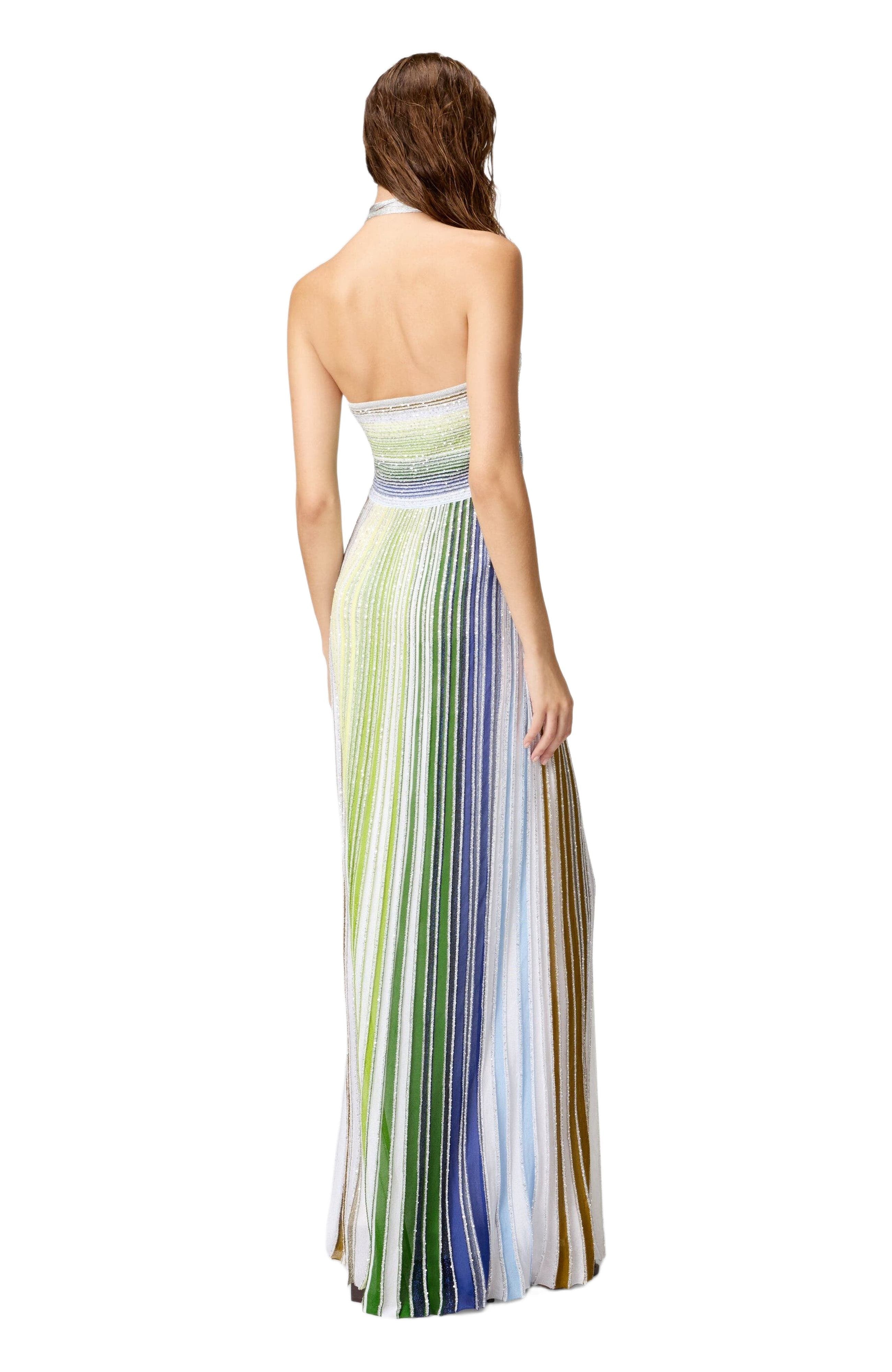 Seren | Striped Sequin Statement Dress