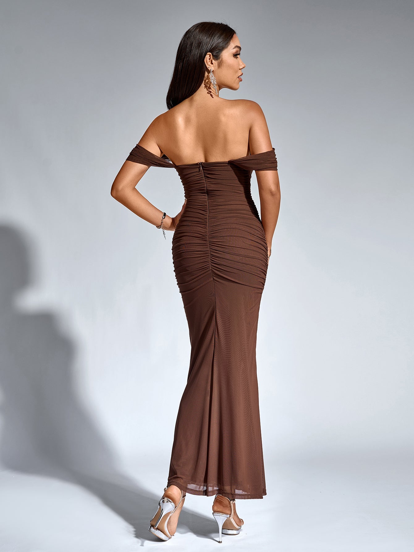 Sarah | Elegancka sukienka maxi off-shoulder