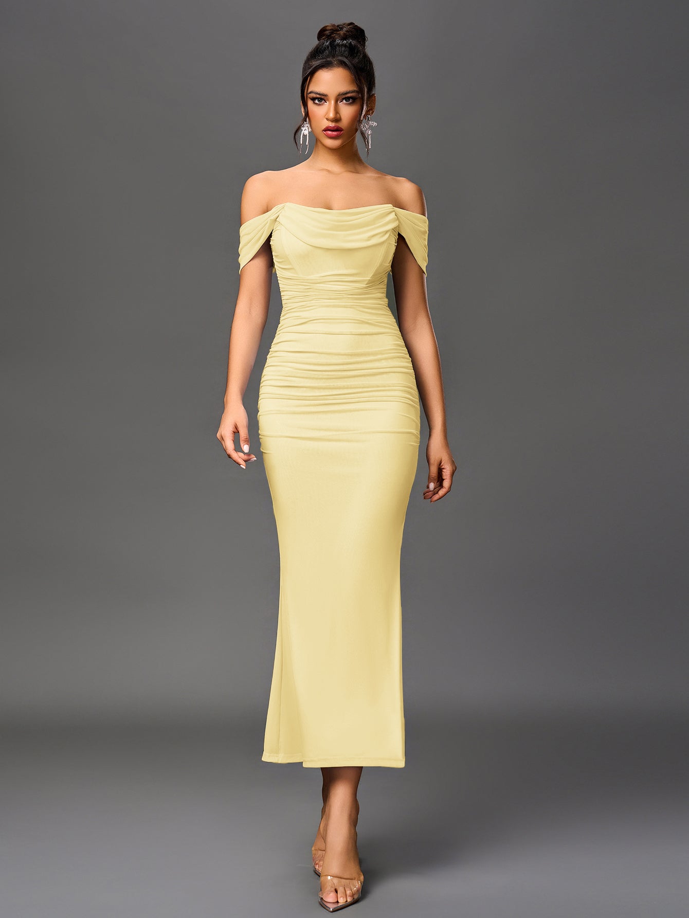 Sarah | Elegancka sukienka maxi off-shoulder