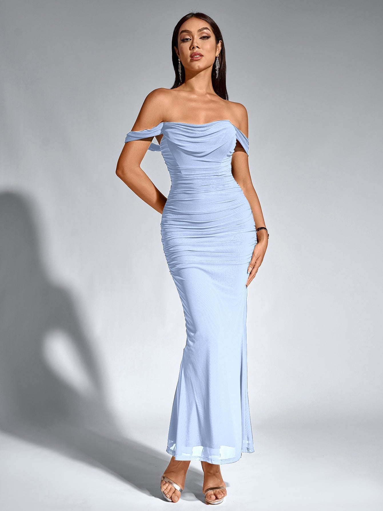 Sarah | Elegancka sukienka maxi off-shoulder