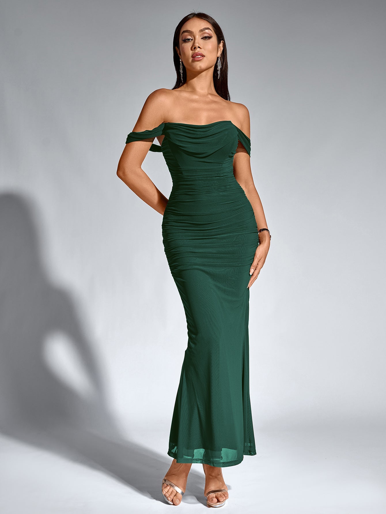 Sarah | Elegancka sukienka maxi off-shoulder
