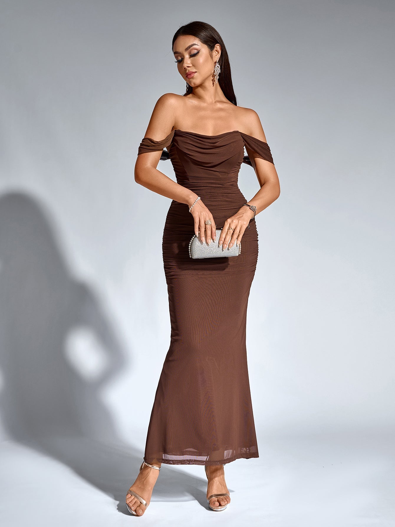 Sarah | Elegancka sukienka maxi off-shoulder