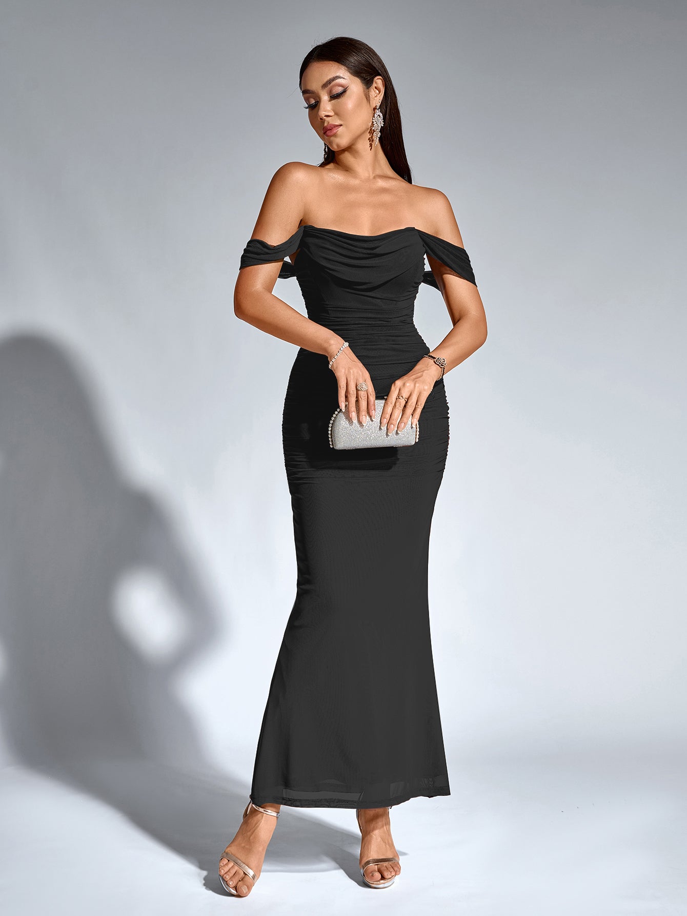 Sarah | Elegancka sukienka maxi off-shoulder