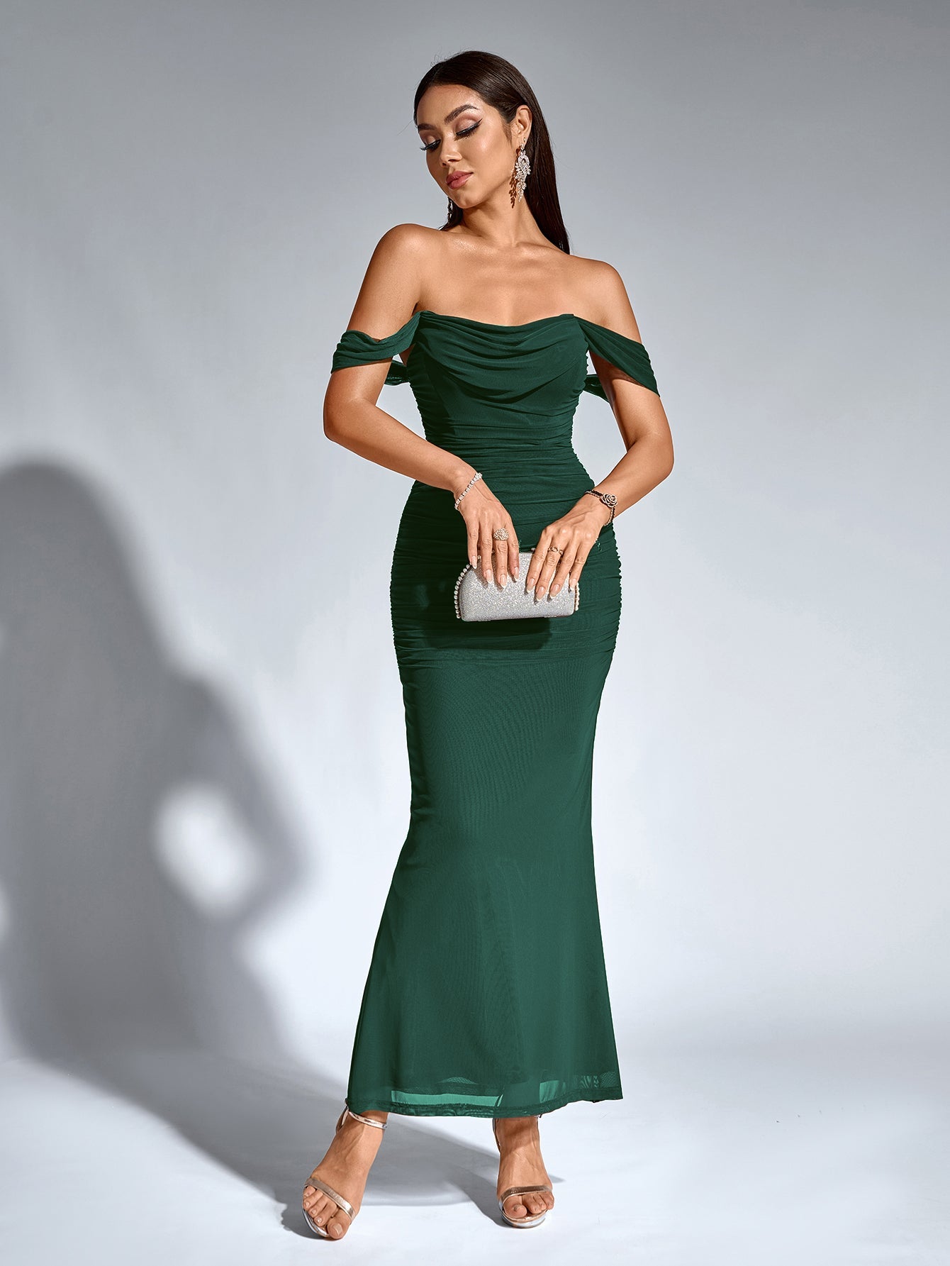 Sarah | Elegancka sukienka maxi off-shoulder