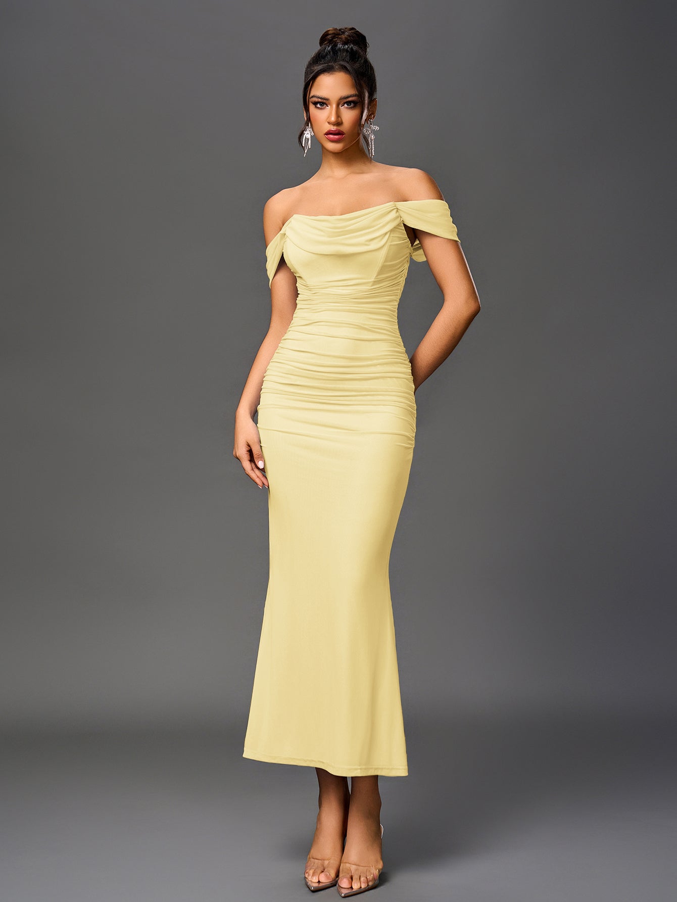 Sarah | Elegancka sukienka maxi off-shoulder