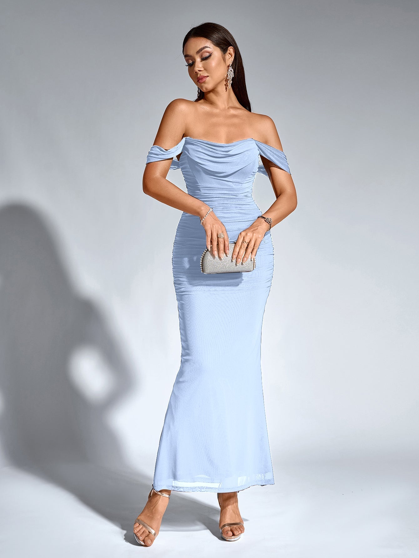 Sarah | Elegancka sukienka maxi off-shoulder