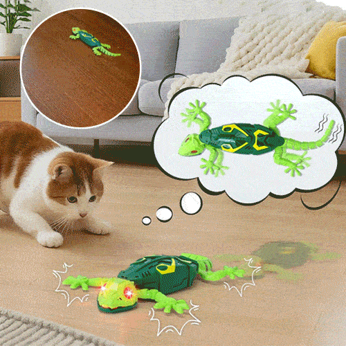 🦎 Elektryczna zabawka jaszczurka z podświetlanymi oczami LED