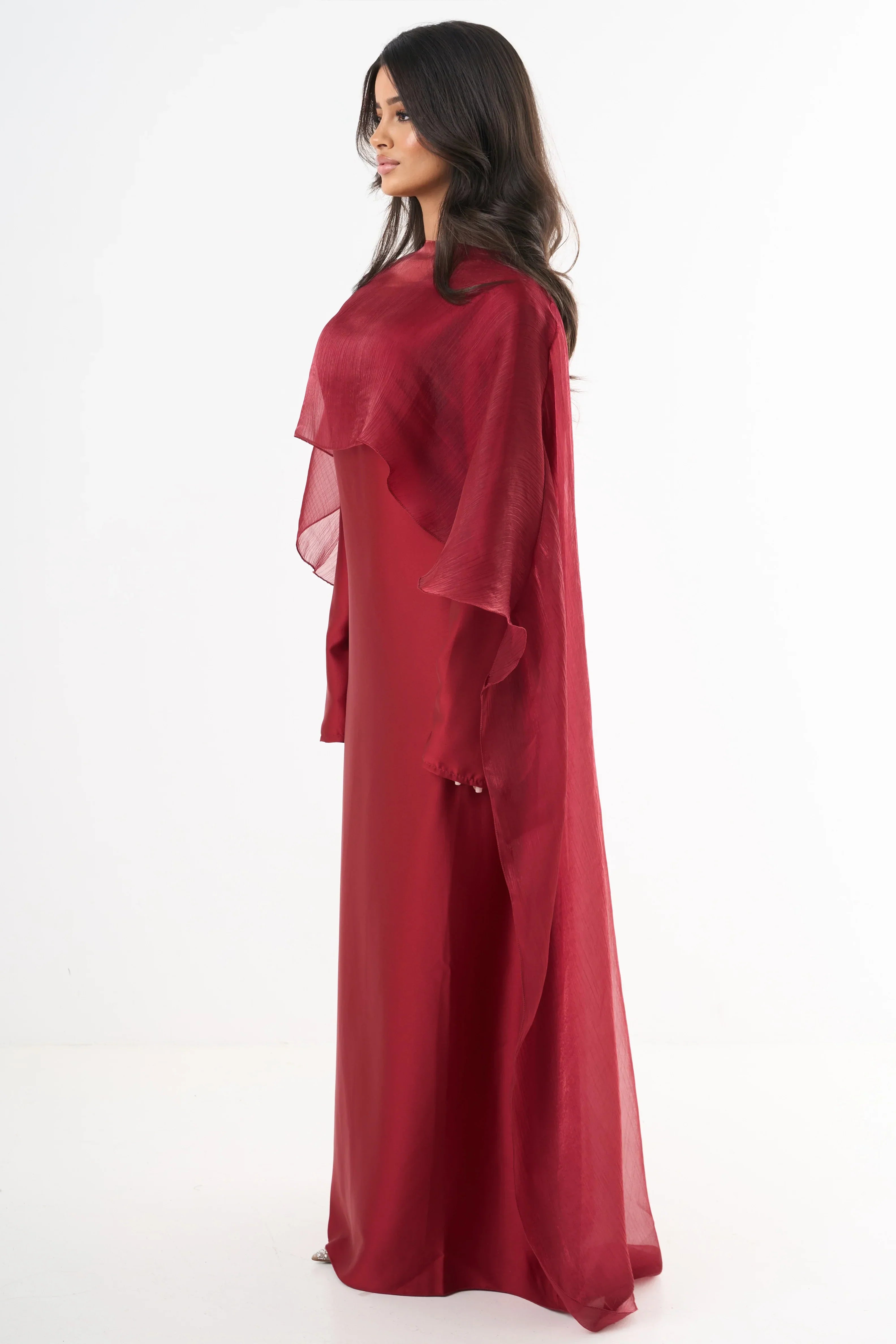 Sarah | Elegant Cape Dress