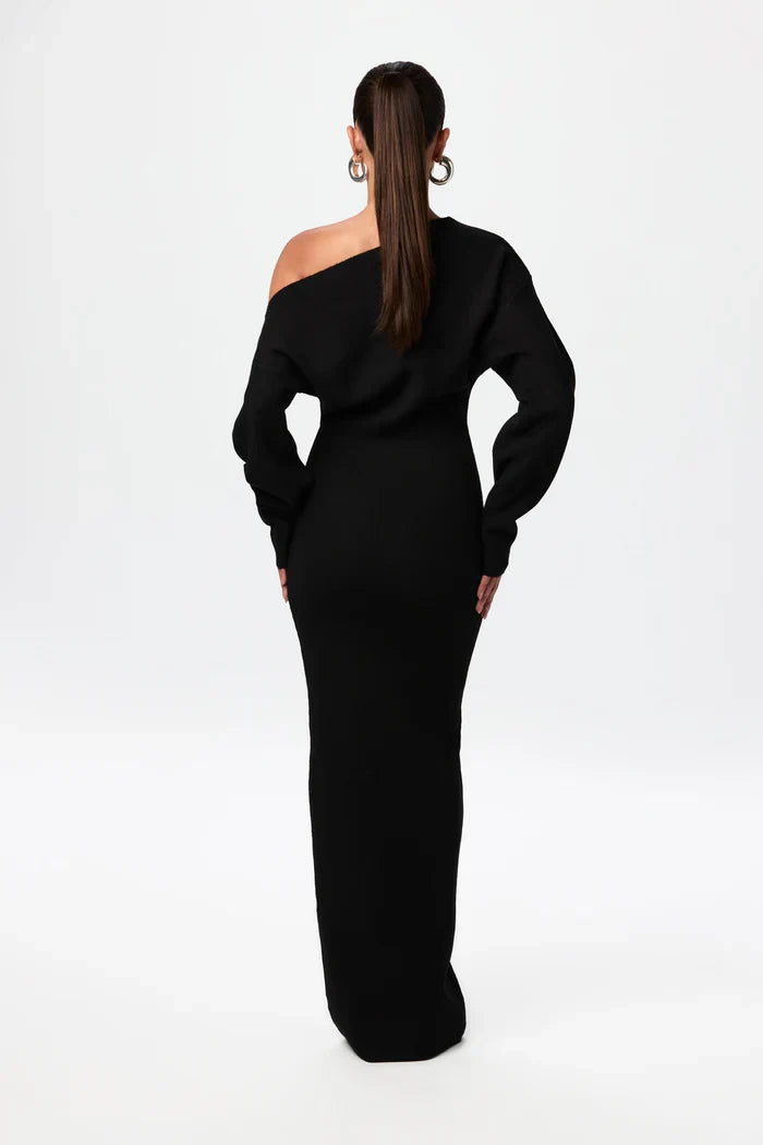 Knit Off-Shoulder Maxi