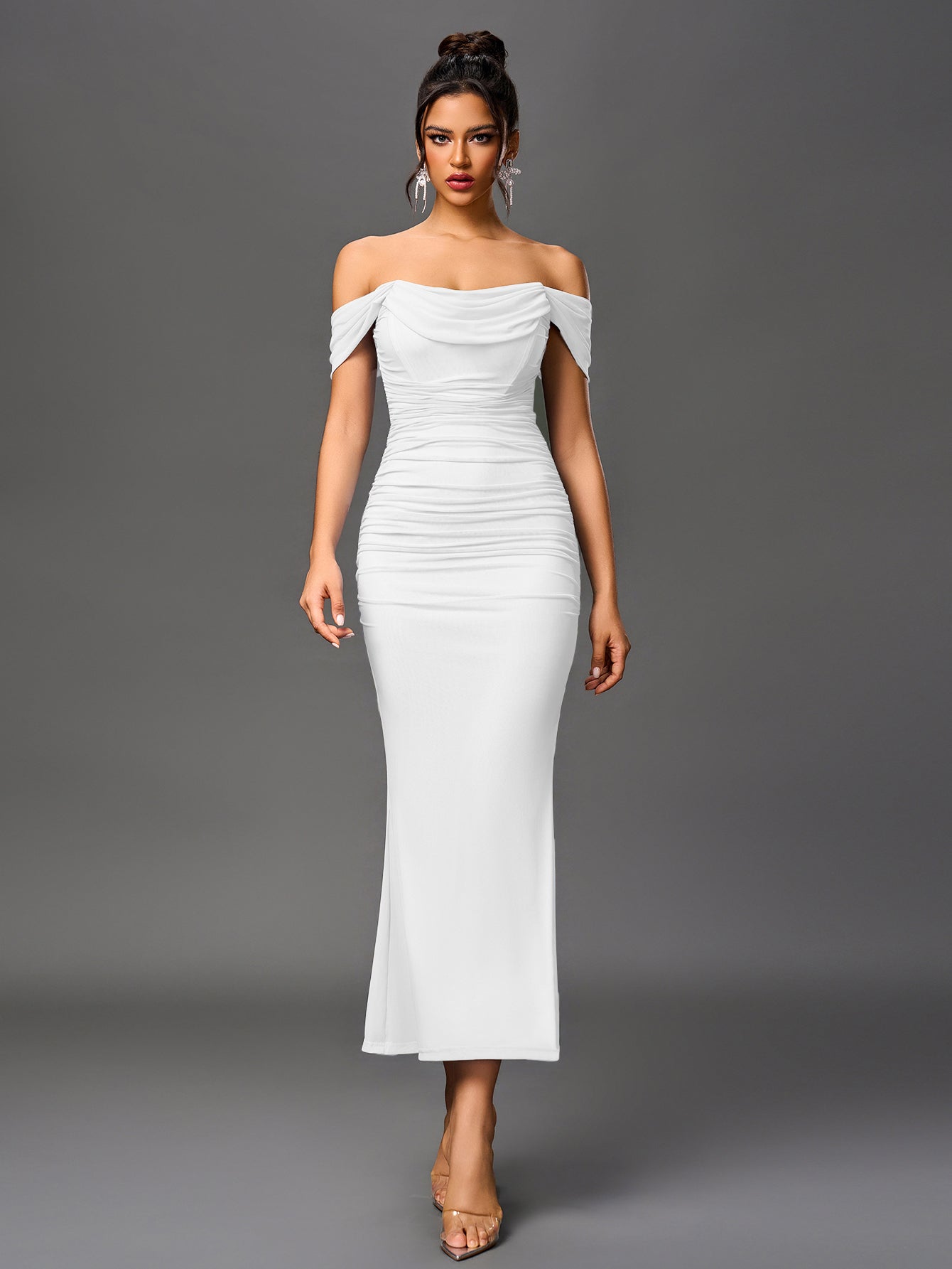 Sarah | Elegancka sukienka maxi off-shoulder