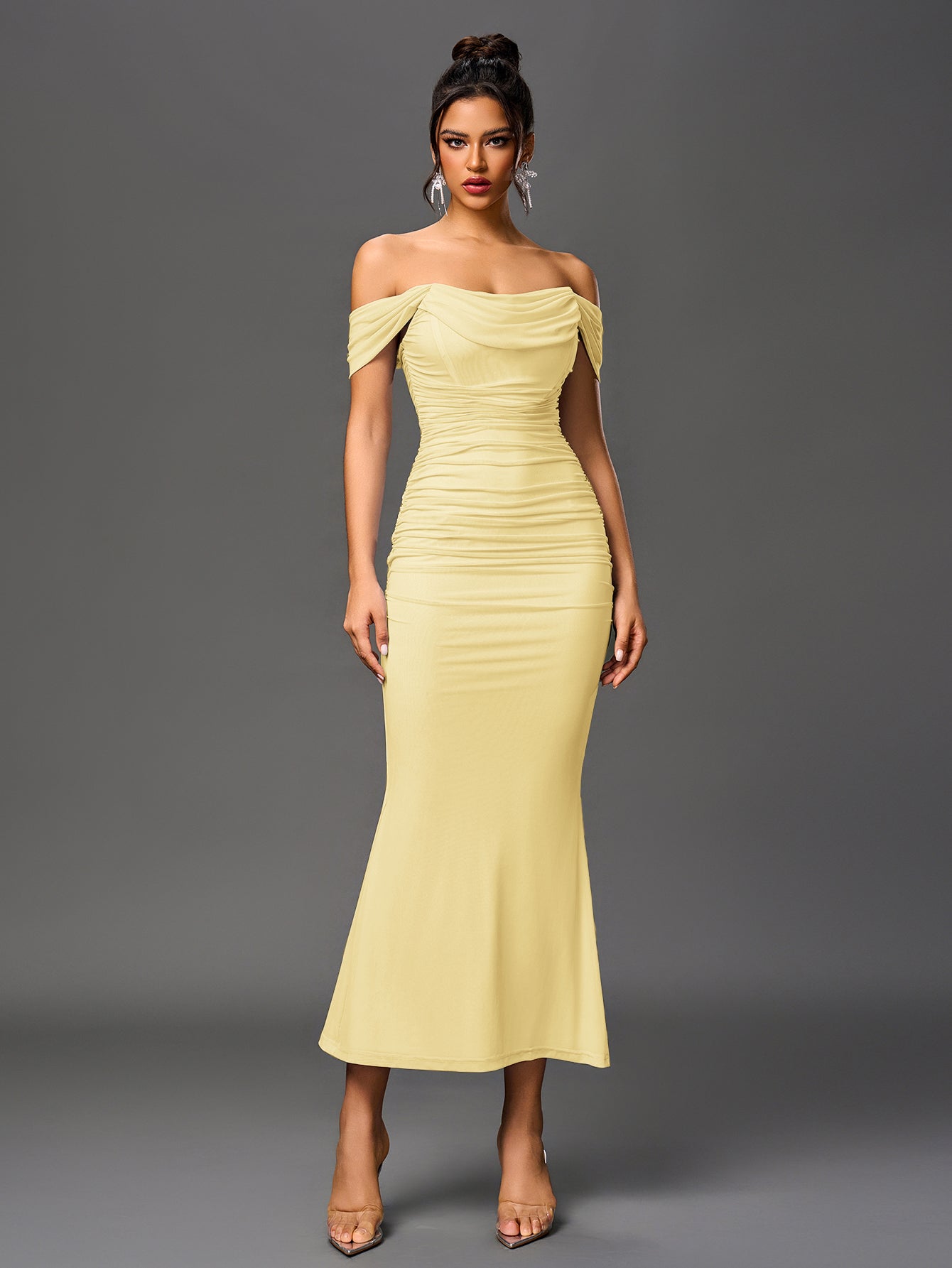 Sarah | Elegancka sukienka maxi off-shoulder