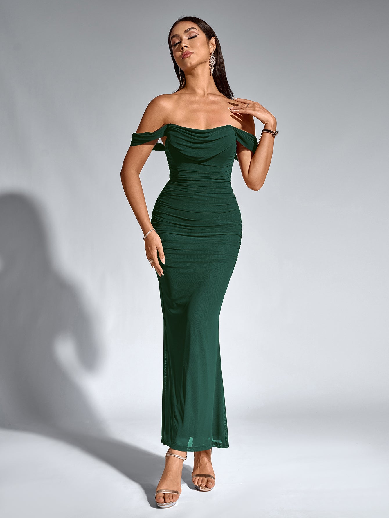 Sarah | Elegancka sukienka maxi off-shoulder