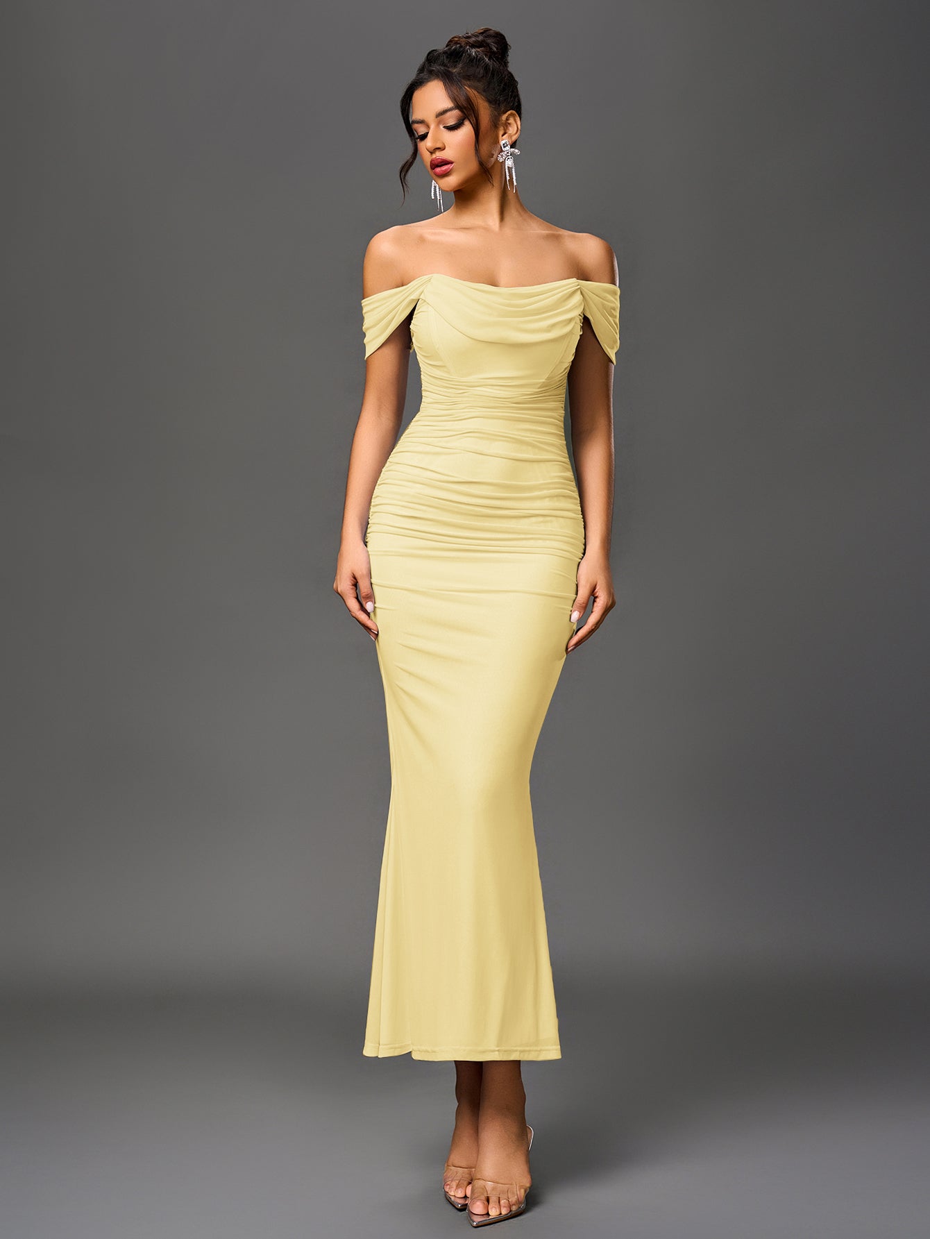 Sarah | Elegancka sukienka maxi off-shoulder