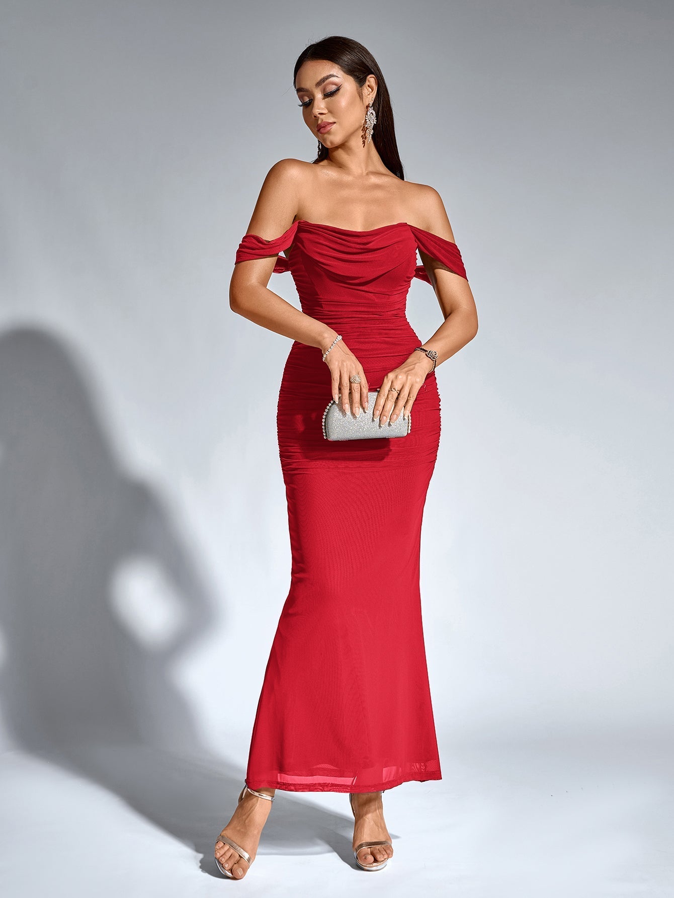 Sarah | Elegancka sukienka maxi off-shoulder