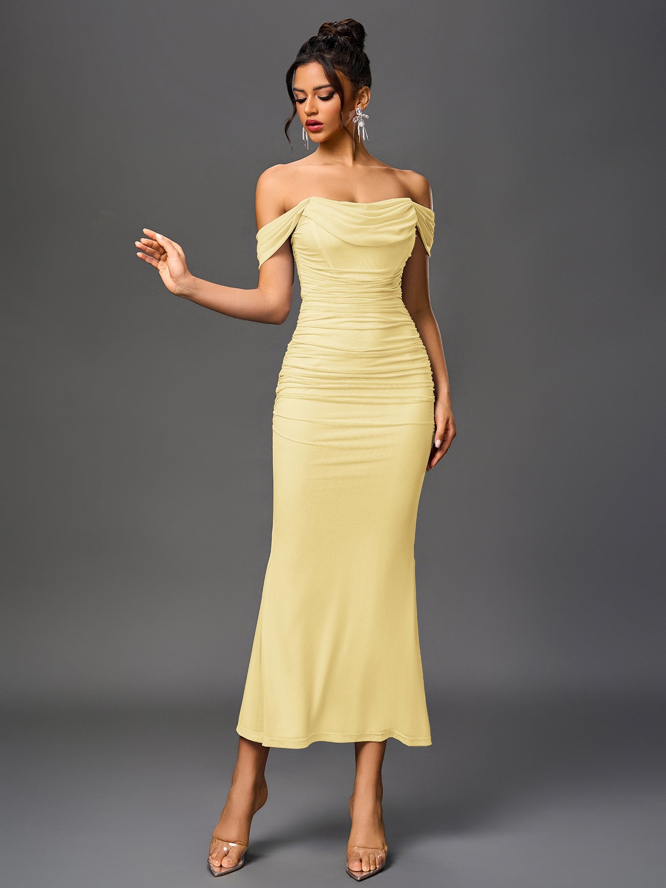Sarah | Elegancka sukienka maxi off-shoulder