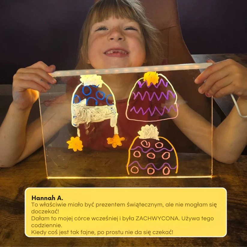 Podświetlana tablica LED do rysowania dla dzieci