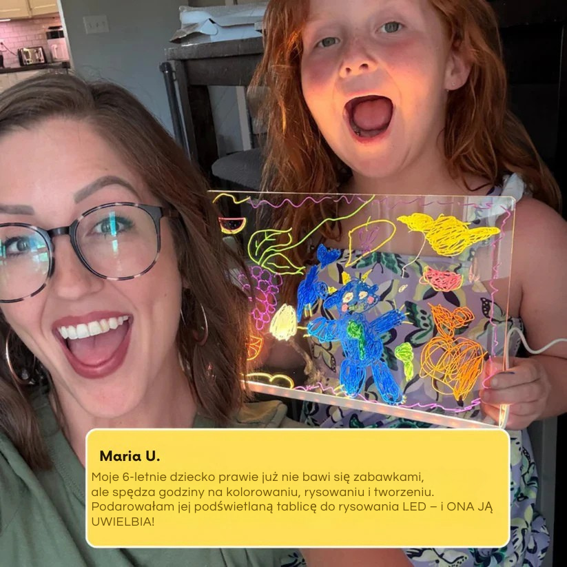 Podświetlana tablica LED do rysowania dla dzieci