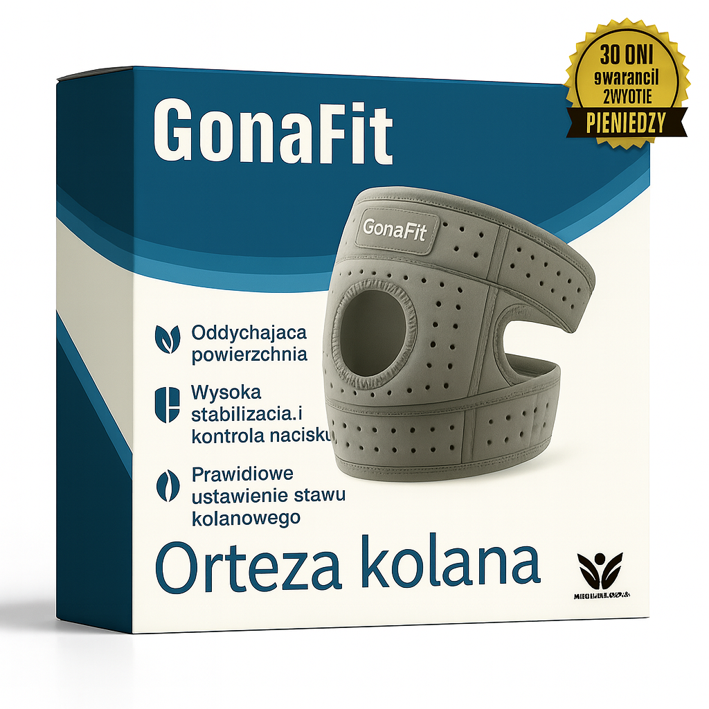 GonaFit – opaska na kolano zapewniająca natychmiastową ulgę w bólu i pełne wsparcie ruchu 🇵🇱