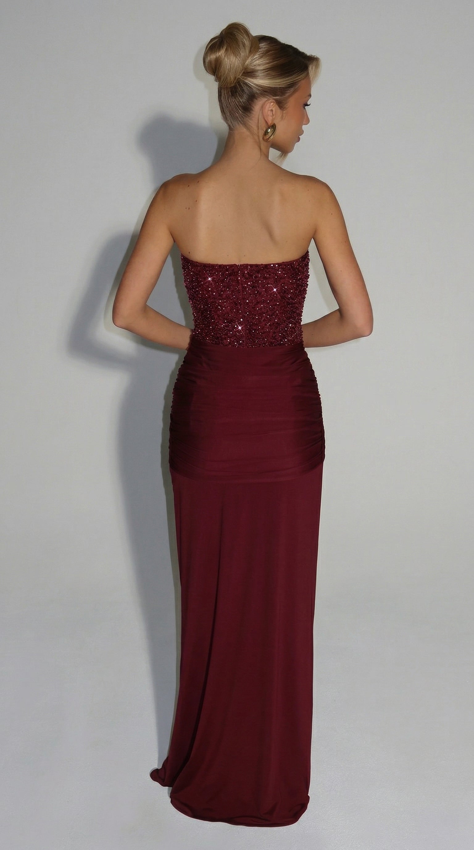 Elina | Elegant Plum Brown Maxi