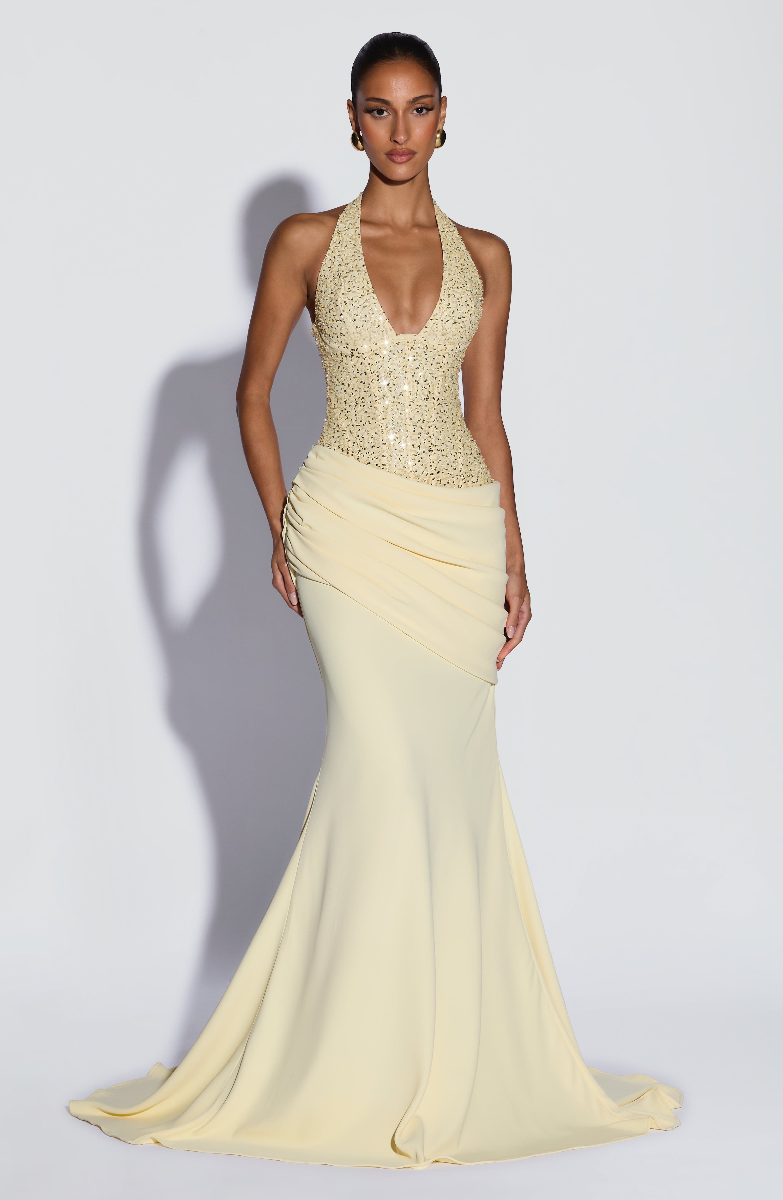 Taylor Gown - Lemon Dress XS Babyboo Fashion Premium Exclusive Design